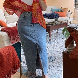 ASOS maxi denim skirt size 12